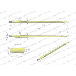 Krautuvas, universalus, tiesus, l 810 mm, naudojamas: