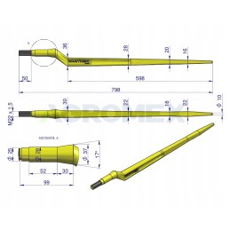 Universalus priekinis krautuvas 800mm Warynski
