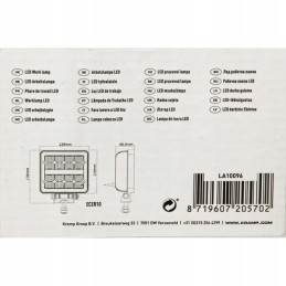 Halogeninė kvadratinė darbo lempa LED 24W 2272lm