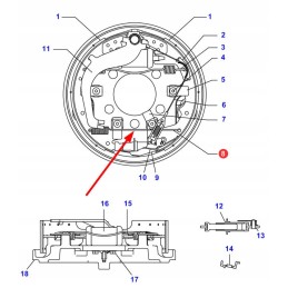 71457787 stabdžių spyruoklė