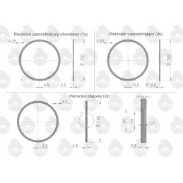Originalių C330 variklio stūmoklių žiedų rinkinys