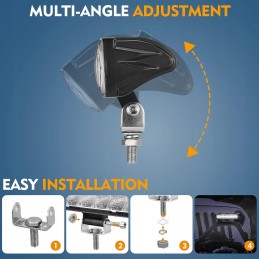 Everbrite led pagalbinis žibintas 12v 24v 2vnt