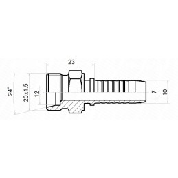 Tikslinis kalimas dn10 1 2sn m20x1 5 x10 hidrolideris