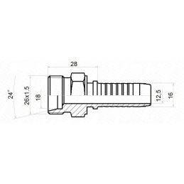 Tikslinis kalimas dn16 1 2sn m26x1 5 x10 hidrolideris