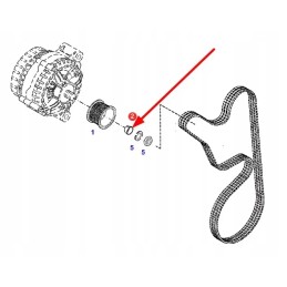 F404900010020 kintamosios srovės generatoriaus kūgio žiedas