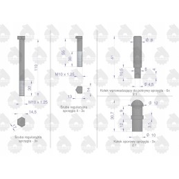 Sankabos remonto komplektas c 330 360 50511180 originalus ursus
