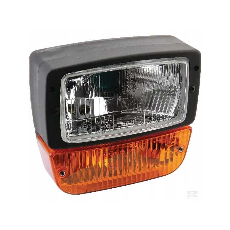 Kairysis kvadratinis priekinis žibintas su indikatoriumi