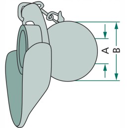 Kamuolys su apykakle 64mm 37mm granitas