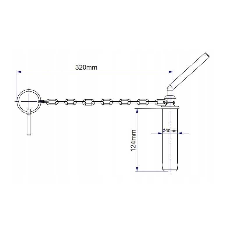 C 330 viršutinis kablio kaištis ilgas 3027005m91 c 3
