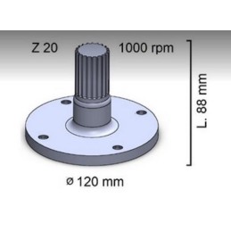 Stebulės veleno flanšas John Deere r119592