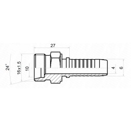 Tikslinis kalimas dn6 1 2sn m16x1 5 x10 hidrolideris