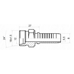 Tikslinis kalimas dn8 1 2sn m18x1 5 x10 hidrolideris