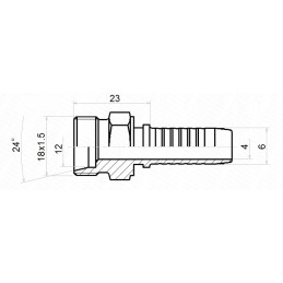 Tikslinis kalimas dn6 1 2sn m18x1 5 x10 hidrolideris