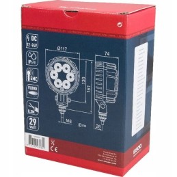 Halogeninė apvali LED darbinė lempa 29w 2500lm