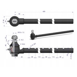 Ilgas sujungimas be sriegio c 360 orig Ursus