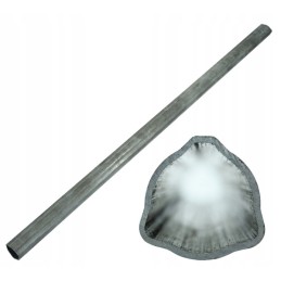 Išorinis trikampis vamzdis 52x3mm, ilgis 125 9 cm