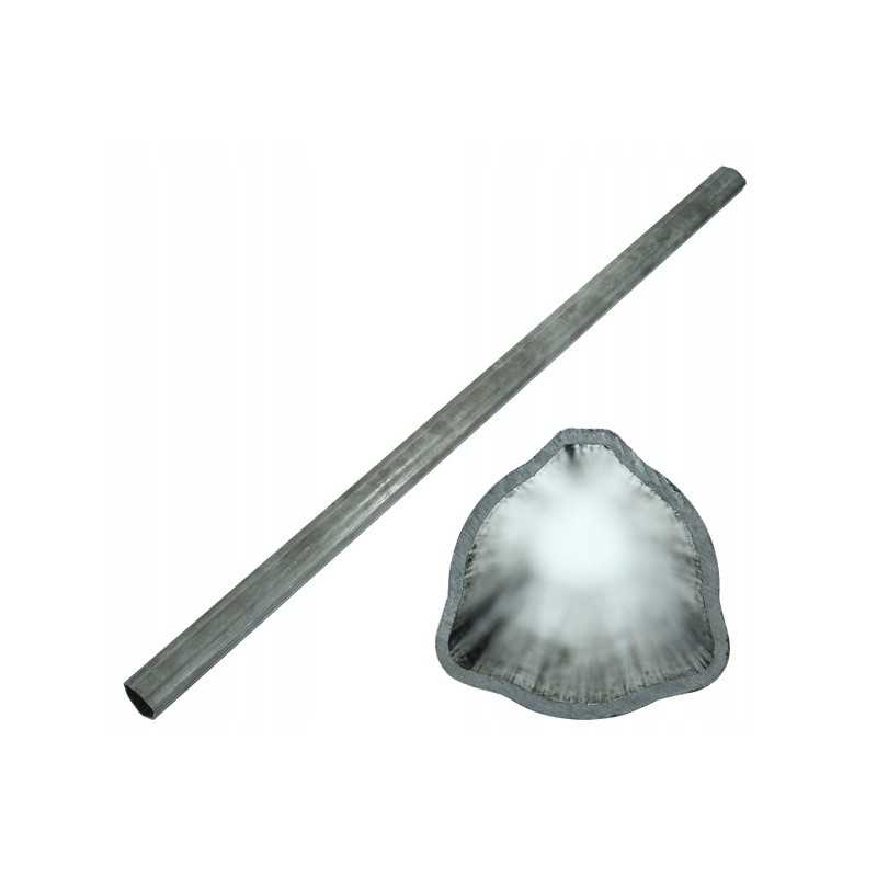 Išorinis trikampis vamzdis 52x3mm, ilgis 125 9 cm