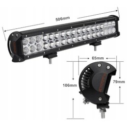 LED skydinė lempa 126w halogeninis visureigis prožektorius