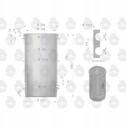Variklio remonto komplektas 102 3 zetor 72110099