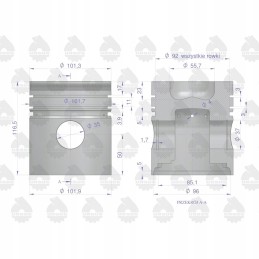 Variklio remonto komplektas 102 3 zetor 72110099