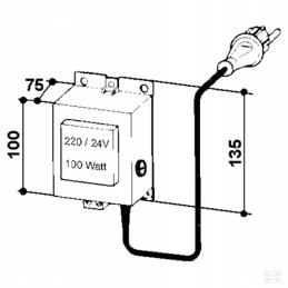 Transformatorius 230 24v suevia 100w