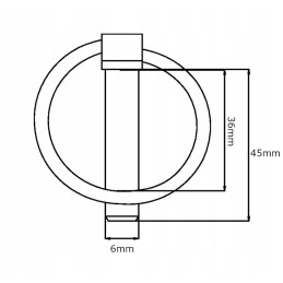 Mtd kaištis 6mm 44mm 25270347 granitas