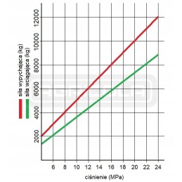 Hidraulinis stūmoklio cilindras 80 45 taktų 320mm l 663