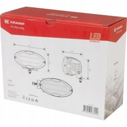 Halogeninė LED darbo lempa 30w 2400lm ovalus kramp