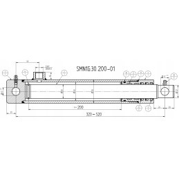 Hidraulinis cilindras smn1g 30 taktų 200 l 320 mm