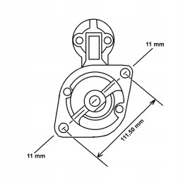 Perkins variklio starteris 1850866 12v 2 0kw hc