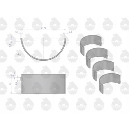 Švaistiklio guolių komplektas n0 75 III grind C330