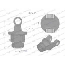 Vienpusė sankaba, kairysis velenas, serija 9r 1 3