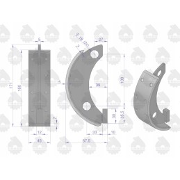 Stabdžių trinkelių komplektas c 330 originalus ursus
