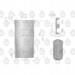Variklio remonto komplektas 102 3 zetor 7201030