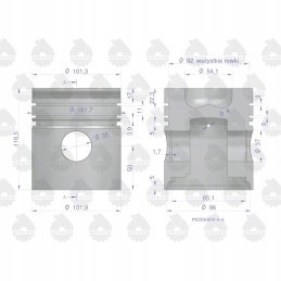 Variklio remonto komplektas 102 3 zetor 7201030