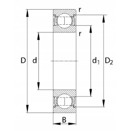 Rutulinis guolis paprastai 30x55x13 mm ina fag