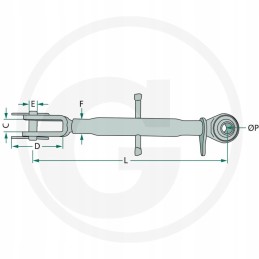 Stabilizatorius 380mm 24mm granitas