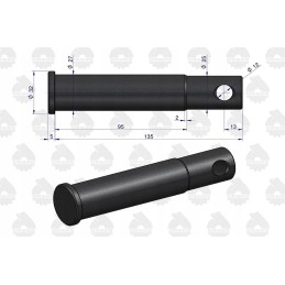 Lauko prikabinimo šakės kaištis c 330 c 360 ursus