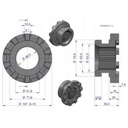 Užrakinimo sankaba mf 235 mf3 orig ursus 897036m1