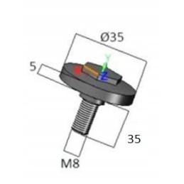 M8 x 35 varžtas traktoriaus kabinai