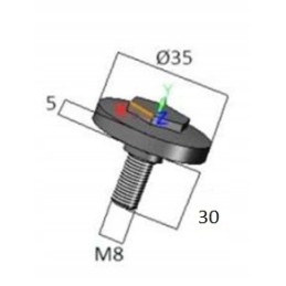 M8 x 30 varžtas traktoriaus kabinai