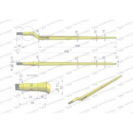 Universalus krautuvas l 880mm, pakaitalas 5193