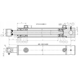 Hidraulinis cilindras smt1g 50x30x200 l 400mm 8203052