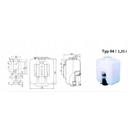 Plovimo bakas 1 25 litrai su 12v siurbliu