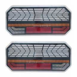 2x LED galinis kombinuotas žibintas, neoninė priekaba