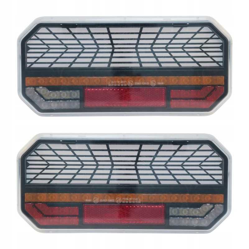 2x LED galinis kombinuotas žibintas, neoninė priekaba