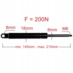 Dujinis amortizatorius 215mm stoglangis mf ferguson