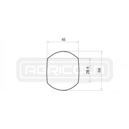 Dėklas 2x apatinis pakabos rutulys 3 2 64x28