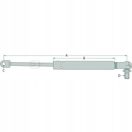 Stabilus dujų pavara galinio lango korpusui