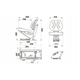 Pakabos sėdynės st 13bs Massey Ferguson